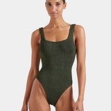 Square Neck Swim - Metallic Khaki