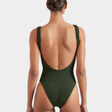 Square Neck Swim - Metallic Khaki