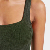 Square Neck Swim - Metallic Khaki