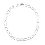 Oval Statement Chain - Silver