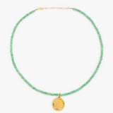 Aventurine Hercules Charm Necklace