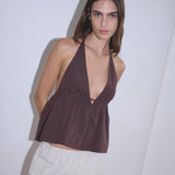 Button Halter - Umber