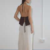 Button Halter - Umber