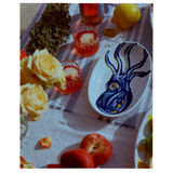 Octopus Ceramic Oval Plate