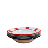 Parasol Ceramic Pasta Bowl - Red Stripe