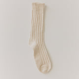 The Woven Sock - Cream