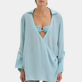 Fresca Shirt Dress - Washed Blue