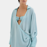 Fresca Shirt Dress - Washed Blue