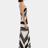 Pietra V Neck Slip Dress - Milano Nero