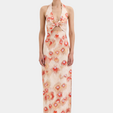 Fiorella Tie Midi Dress - Petalo Lumina