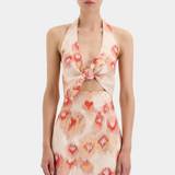 Fiorella Tie Midi Dress - Petalo Lumina