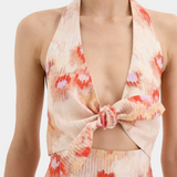 Fiorella Tie Midi Dress - Petalo Lumina