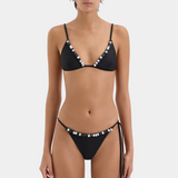 Baci Beaded String Top - Black