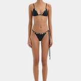 Baci Beaded String Brief - Black