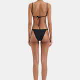 Baci Beaded String Brief - Black