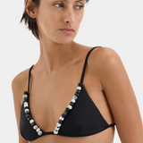 Baci Beaded String Top - Black