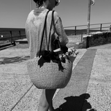 Long Handle Basket Bag - Black