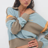 Organic Ivy Crop Polo - Cloud