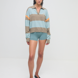 Organic Ivy Crop Polo - Cloud