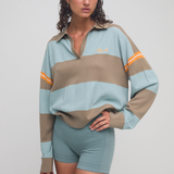 Organic Ivy Crop Polo - Cloud