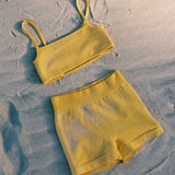 Strap Back Wool Bralet - Sorbet