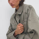 Vegetable Dye Utility Jacket - Taupe