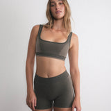 Classic Wool Bralet - Grove