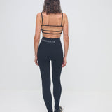 Strap Back Wool Bralet - Obsidian