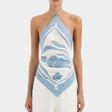 Lilou Drawstring Pant - Liora Blue