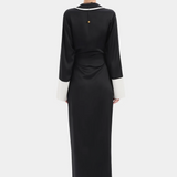 Yasmine Wrap Shirt Dress - Black