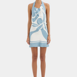 Lilou Halter Mini Dress - Liora Blue