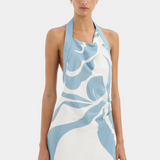 Lilou Halter Mini Dress - Liora Blue