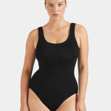 Coverage Square Neck Swim - Black