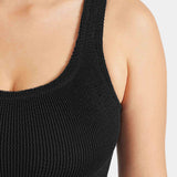 Coverage Square Neck Swim - Black