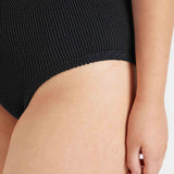 Coverage Square Neck Swim - Black