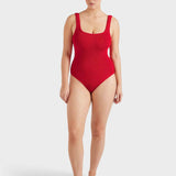 Coverage Square Neck Swim - Red