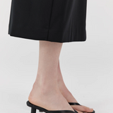 Woven Thong Heel - Black