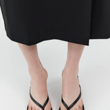 Woven Thong Heel - Black