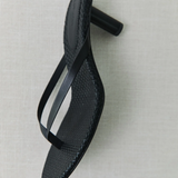 Woven Thong Heel - Black