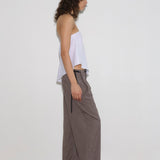 Belt Loop Pant - Grey Pink Stripe