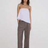 Belt Loop Pant - Grey Pink Stripe