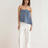 Line Top - Azure Stripe