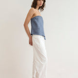 Line Top - Azure Stripe