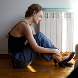 Linen Ease Trouser - Azure Stripe