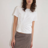 Eye Skirt - Grey Pink Stripe