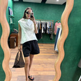 Seraphina Top - Ivory Washed Cotton