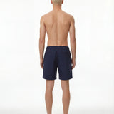 Navy Flat Front Short