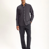 Folded Collar Shirt - Blacken