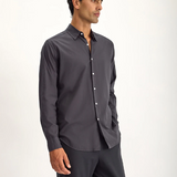 Folded Collar Shirt - Blacken