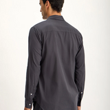 Folded Collar Shirt - Blacken